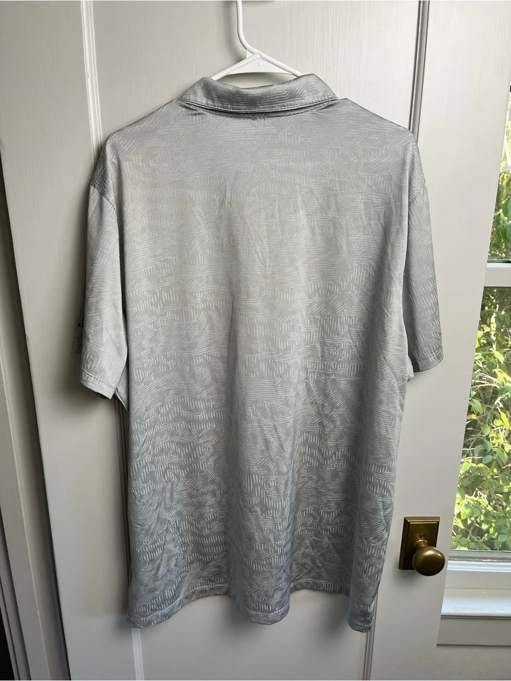 Nike Golf Polo Shirt Men's XXL Dri Fit Standard Fit Gray Jacquard Disney Resort